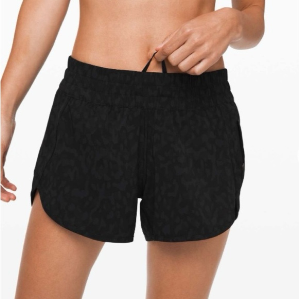 lululemon athletica Black Printed Athletic Shorts